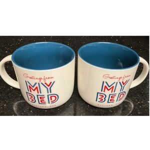 2 New Greetings from my Bed mugs